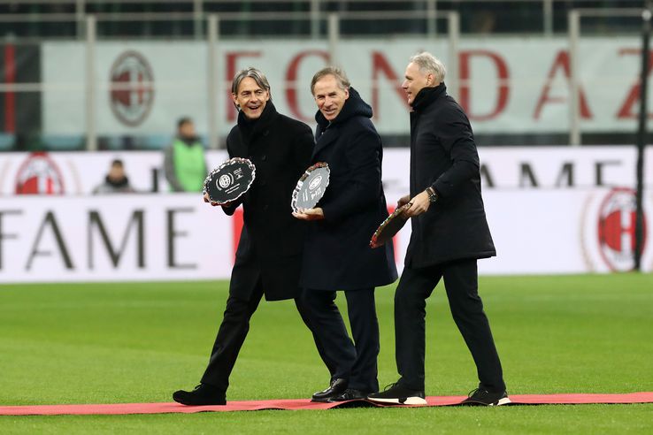 Inzaghi, Baresi și Van Basten, premiați de AC Milan, foto: Guliver/gettyimages