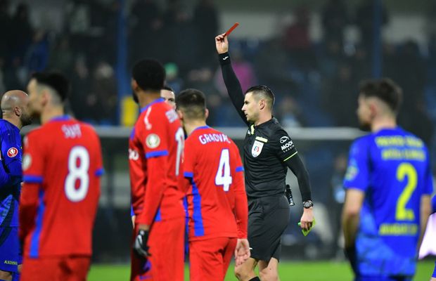 Eliminat cu FCSB, Șerbănică a răbufnit: „Doar la baschet se dădea fault acolo!” » Specialistul în arbitraj s-a pronunțat asupra fazei