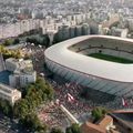 Ilustrație cu noul stadion Dinamo