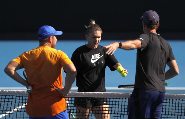 SIMONA HALEP LA AUSTRALIAN OPEN // GALERIE FOTO Simona Halep, primul antrenament la Melbourne » A tras din greu alături de Darren Cahill