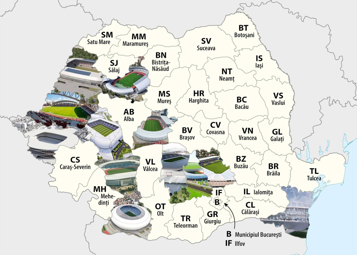 Arene de 1 miliard de euro » În 10 ani s-au construit 11 stadioane noi, dar o regiune a fost ignorată complet! Alte 6 proiecte vor fi finalizate în 4 ani