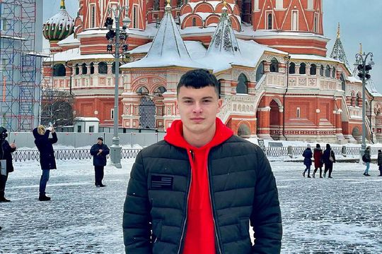 Petru Neagu, în Piașa Roșie din Moscova / Sursă foto: Instagram