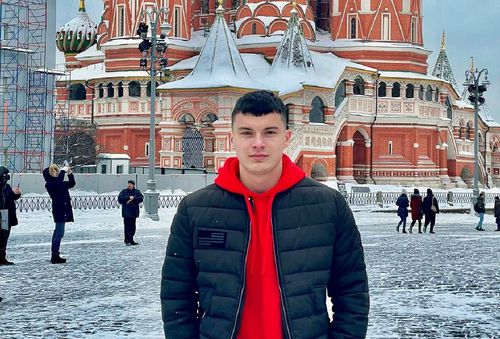 Petru Neagu, în Piașa Roșie din Moscova / Sursă foto: Instagram