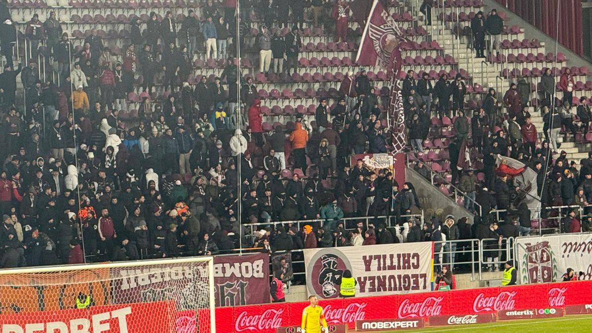 Peluza Nord Rapid la meciul cu Metaloglobus / foto: Andrei Furnigă (GSP.ro)