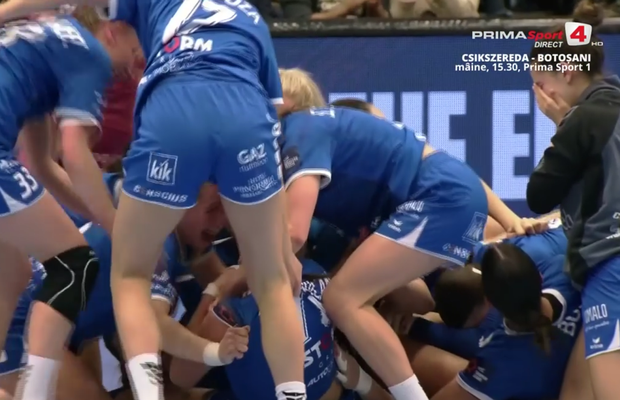 Se întâmplă o dată în viață! Handbalistele Rapidului sărbătoreau deja victoria din European League, dar a urmat o acțiune miraculoasă