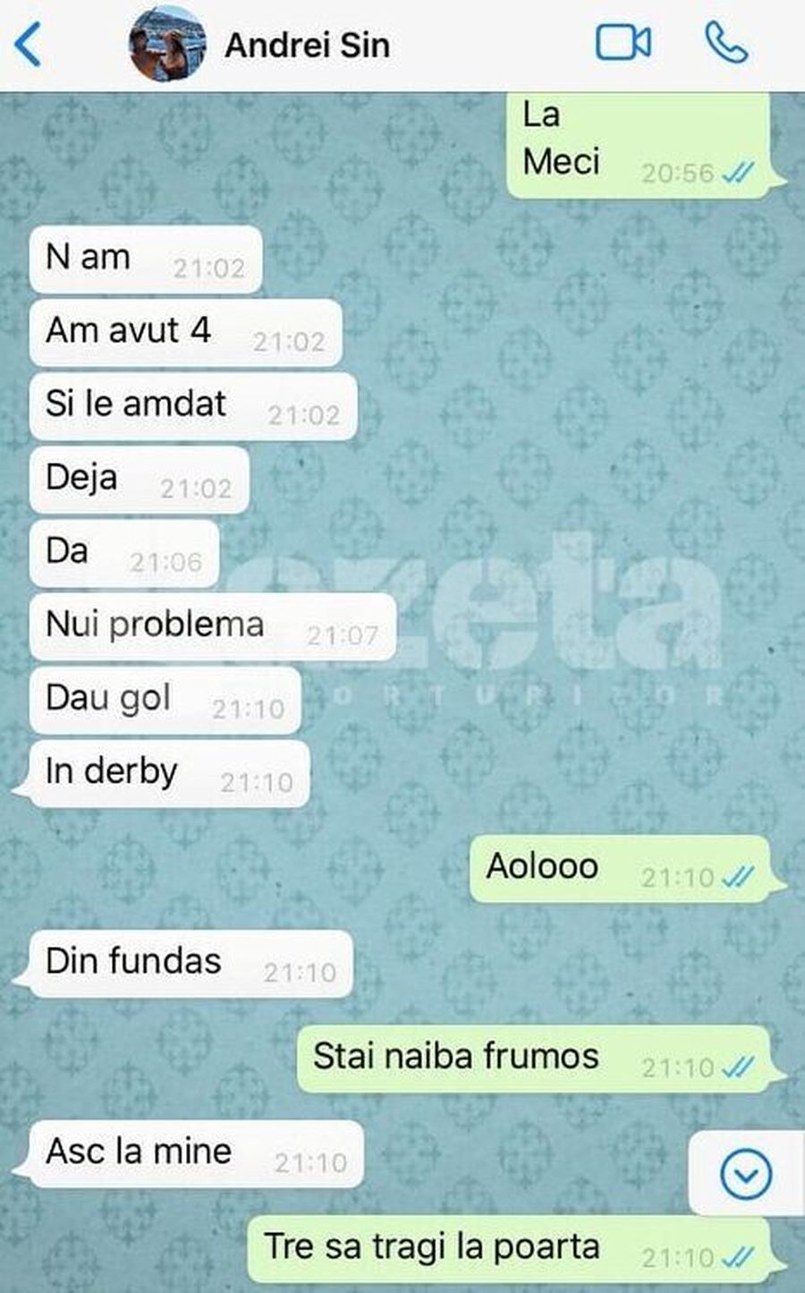 EXCLUSIV Andrei Sin, convins că va marca cu FCSB! Discuția avută joi pe Whatsapp