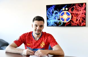 OFICIAL Adrian Petre a semnat cu FCSB! Primele imagini cu noul „bombardier” al lui Gigi Becali în tricoul roș-albaștrilor