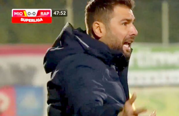 Mutu, scos din sărite! Și-a vărsat nervii pe un jucător în timpul meciului cu Mioveni