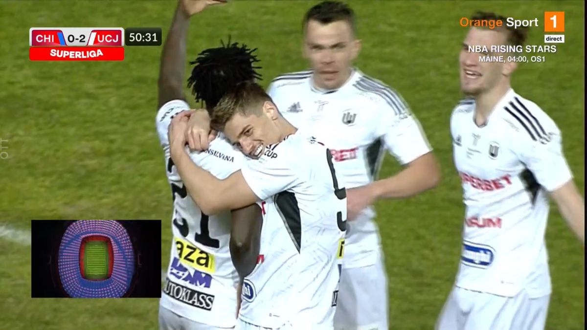 Thiam și Gomes, goluri superbe împotriva Chindiei » Doi colegi de la U Cluj s-au întrecut în lufturi