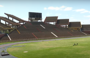 Cel mai ciudat stadion din lume a fost lăsat în paragină » Imagini colosale cu arena inaugurată cu peste 40 de ani în urmă