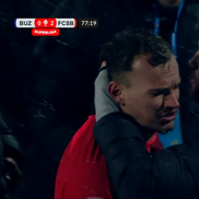 Alexandru Pantea s-a accidentat în Buzău - FCSB și a părăsit terenul în lacrimi, foto: captură Prima Sport