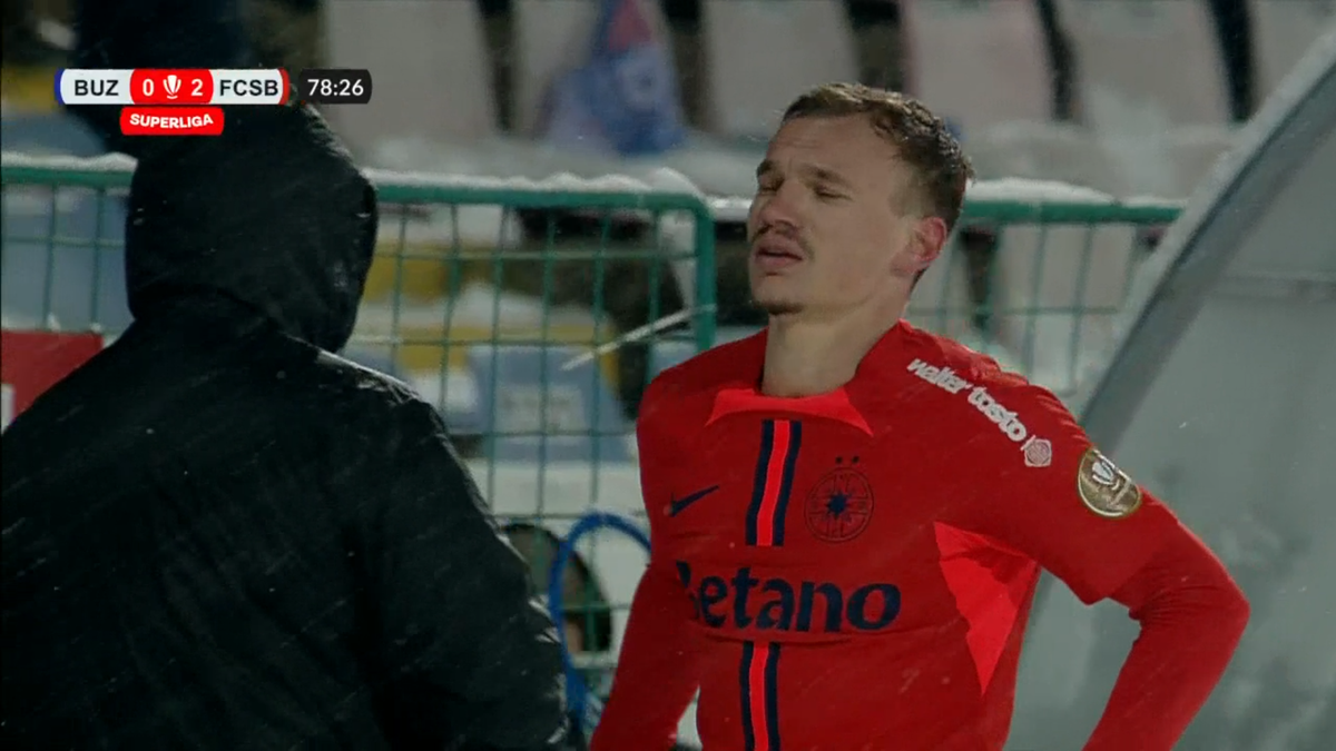Lacrimi pe zăpadă! Consolat cu greu pe margine, după ce a fost schimbat la FCSB