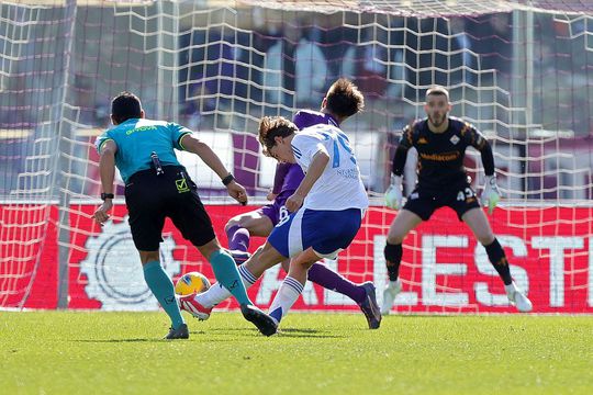 Nico Paz, marcând contra Fiorentinei // foto: Guliver/gettyimages
