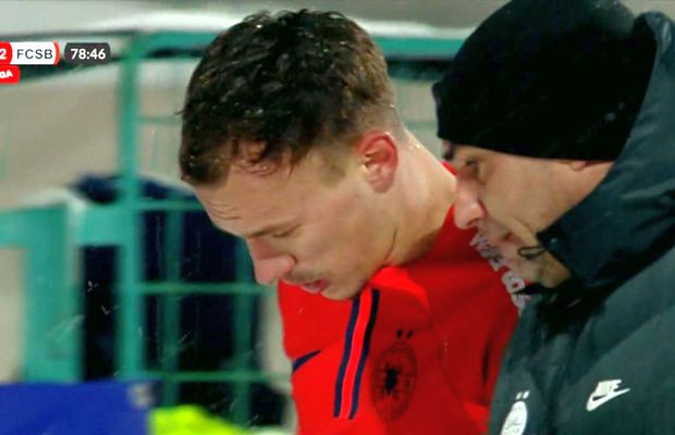 Lacrimi pe zăpadă! Consolat cu greu pe margine, după ce a fost schimbat la FCSB