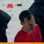 Alexandru Pantea s-a accidentat în Buzău - FCSB și a părăsit terenul în lacrimi, foto: captură Prima Sport