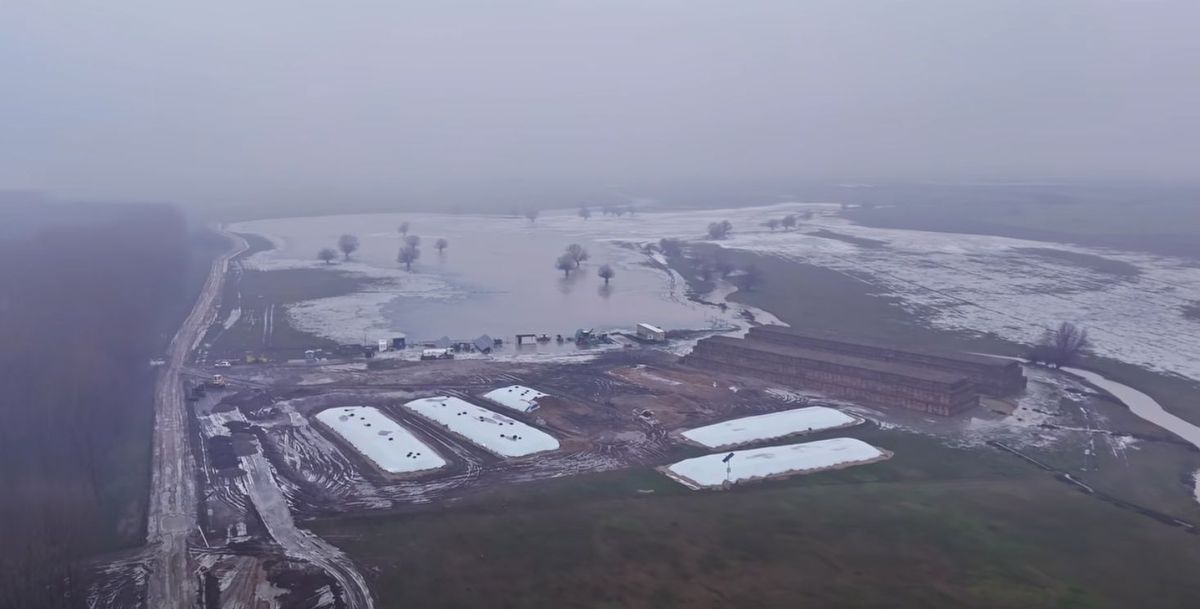 Ferma lui Gigi Nețoiu a fost inundată