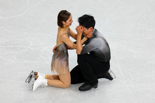Riku Miura și Ryuichi Kihara (Japonia) au cucerit luni seară medalia olimpică de aur în proba de perechi  / Foto: Imago Images