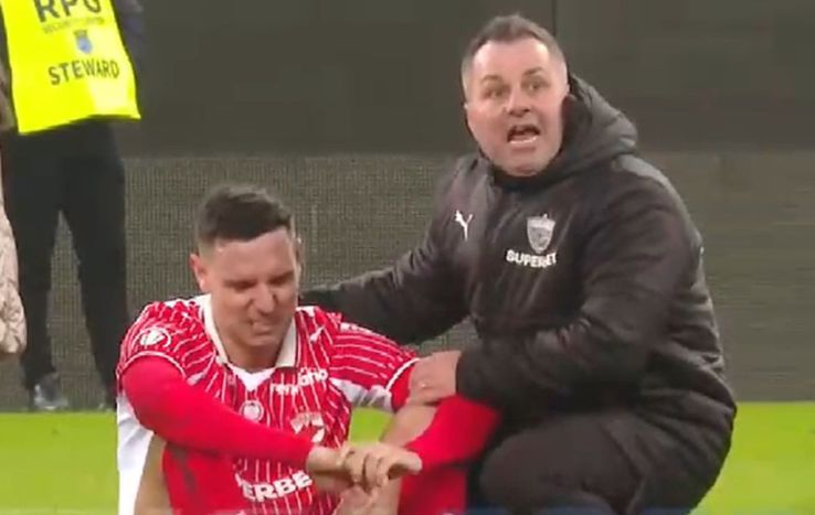 Georgi Milanov a avut probleme după Dinamo - Slobozia/ FOTO: captură Digi Sport