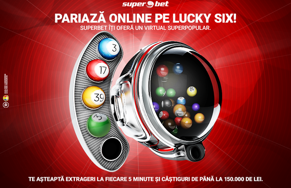 Lucky Six online e unul dintre cele mai tari virtuale oferite de Superbet!