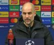 Pep Guardiola, 50 de ani, antrenorul lui Manchester City, și-a felicitat jucătorii pentru golurile reușite în returul „optimilor” de finală cu Borussia Monchengladbach, 2-0.