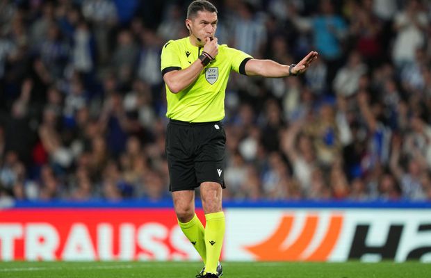 Istvan Kovács, în dificultate în prima repriză la San Sebastian + A anulat golul lui AS Roma doar după intervenția VAR!