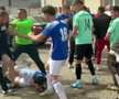 Incident șocant în Sibiu! Un fotbalist a fost CĂLCAT pe cap și umplut de sânge de suporterii și jucătorii adverși: „Am depus plângeri penale”