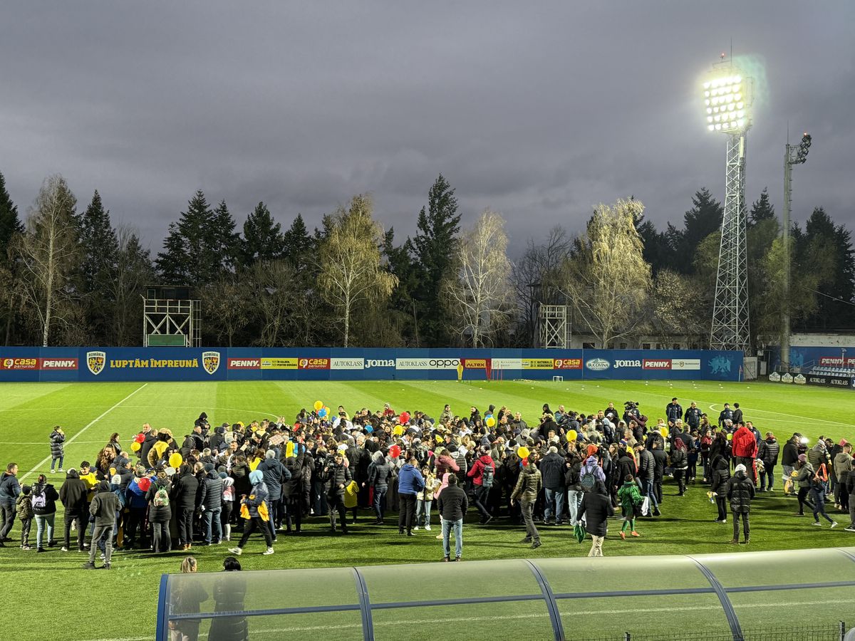 Sute de fani au venit la antrenamentul României