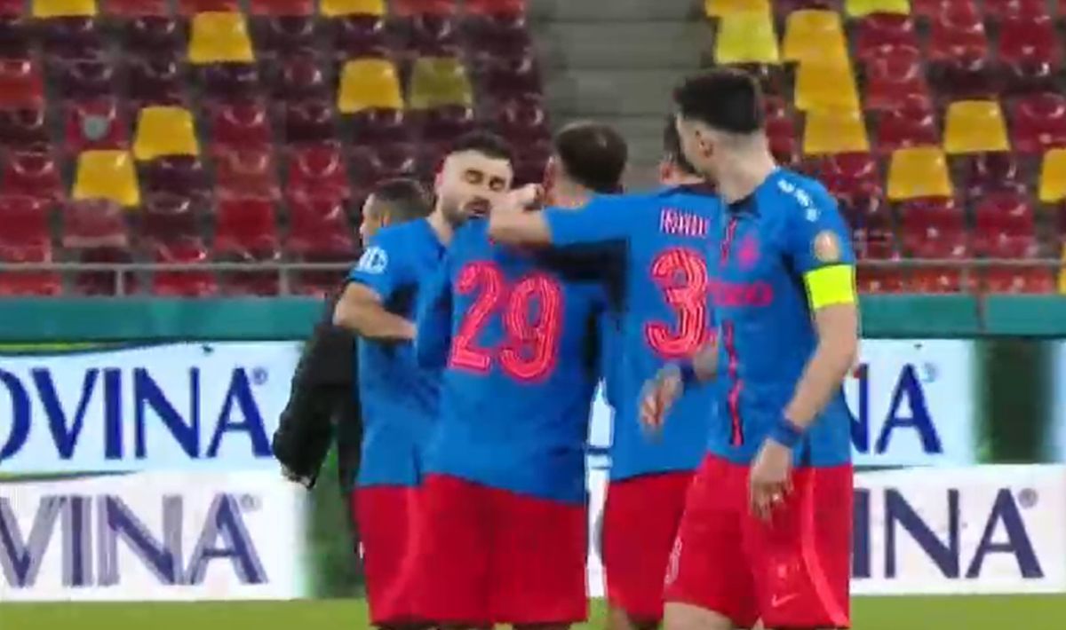 Crețu și Musi, conflict pe teren după FCSB - Rapid 3-3