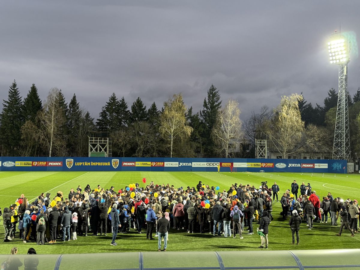 Sute de fani au venit la antrenamentul României