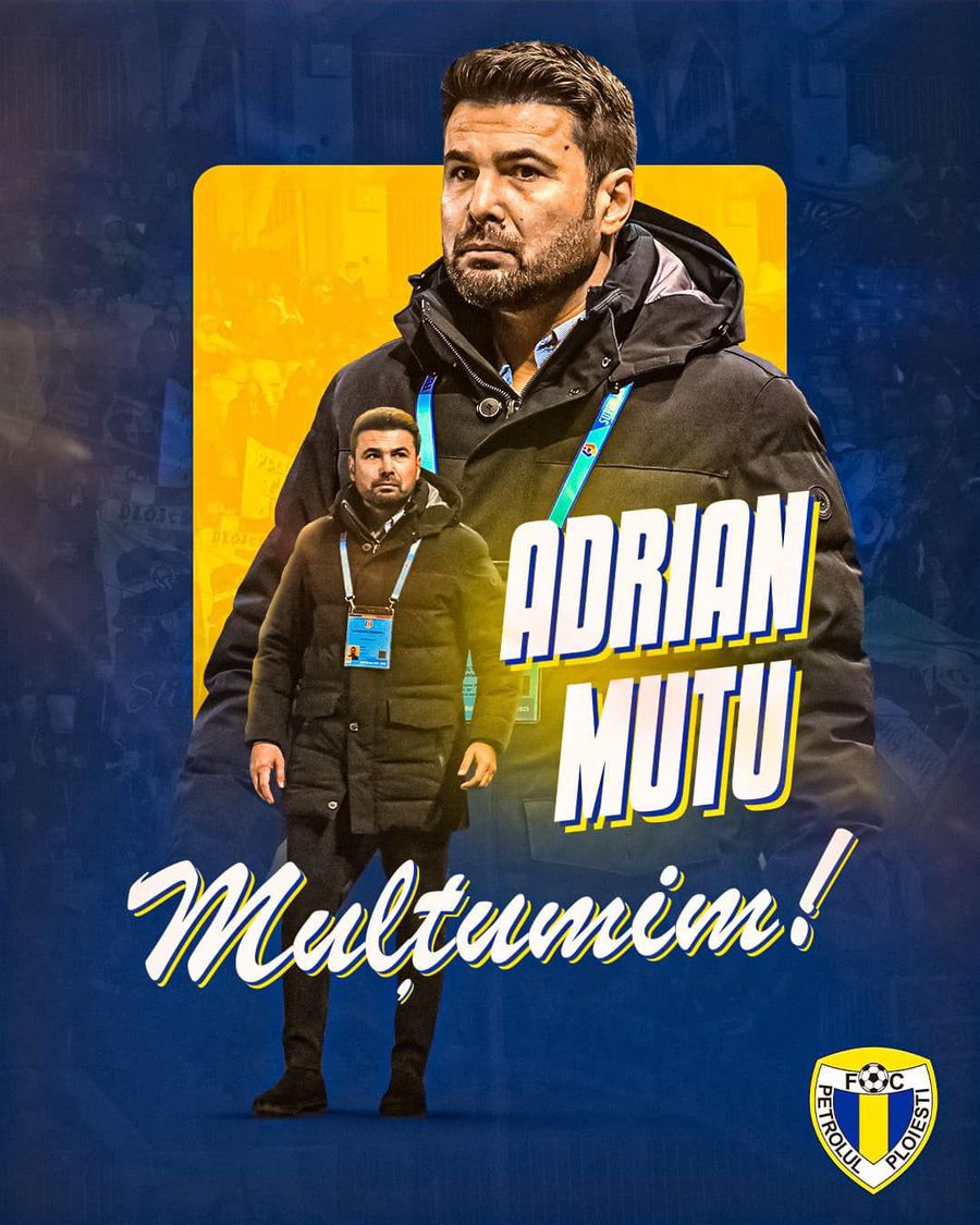 Petrolul a anunțat plecarea lui Adrian Mutu Veste-șoc în Superliga! Adrian Mutu a plecat de la Petrolul