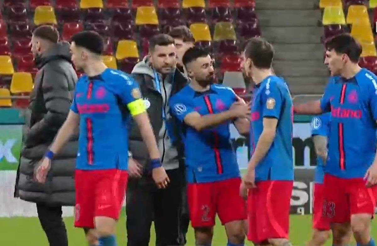 Crețu și Musi, conflict pe teren după FCSB - Rapid 3-3