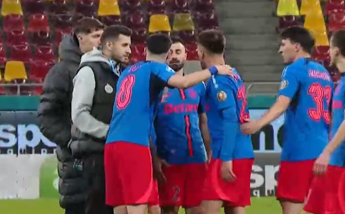 Crețu și Musi, conflict pe teren după FCSB - Rapid 3-3