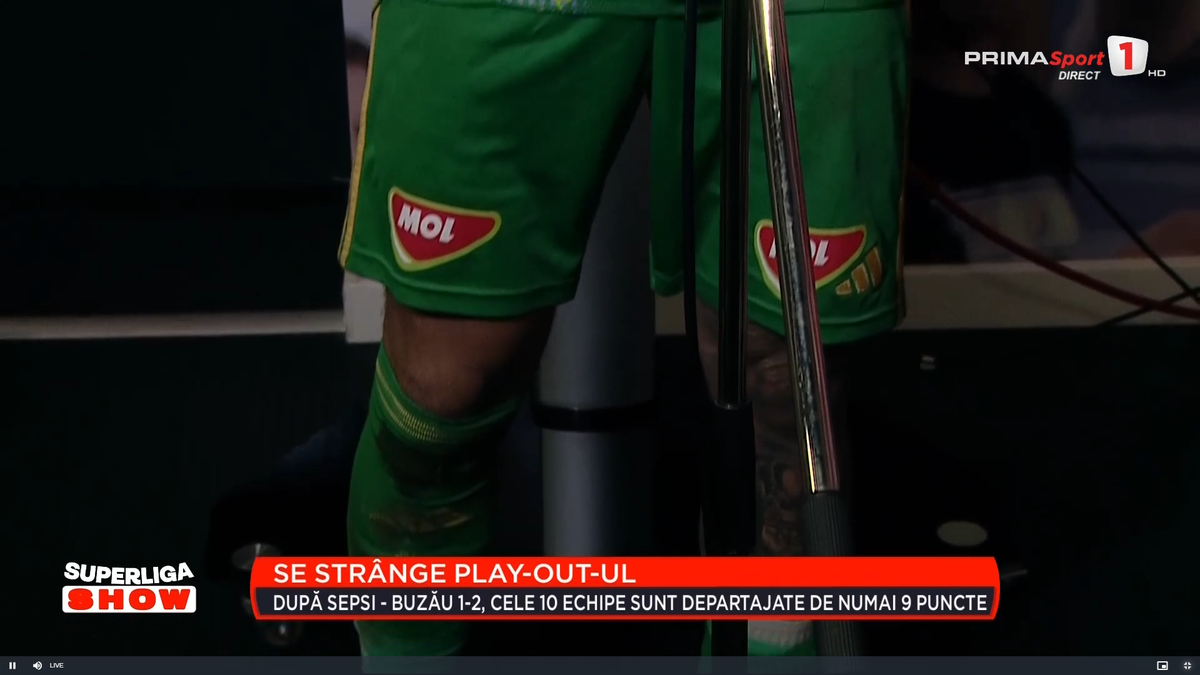 Cum arată piciorul lui Niczuly, după contactul dur cu Luckassen: „Aproape mi-a rupt genunchiul, iar domnul Avram spune că a fost o mică controversă”