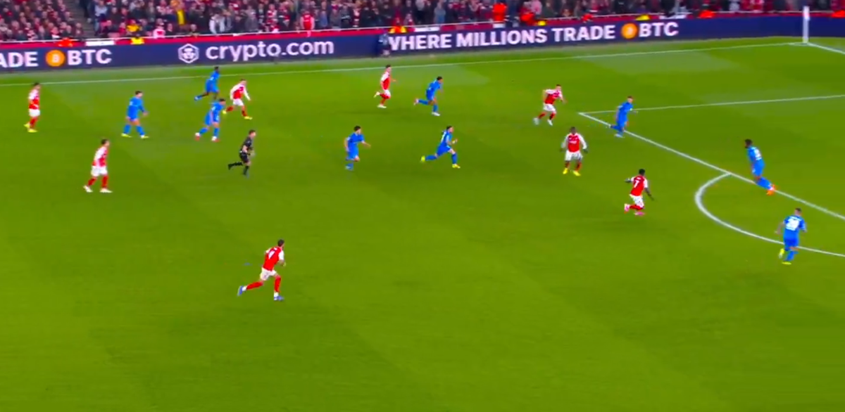 Gol senzațional în Arsenal - Leverkusen » Coechipierii și-au pus mâinile în cap