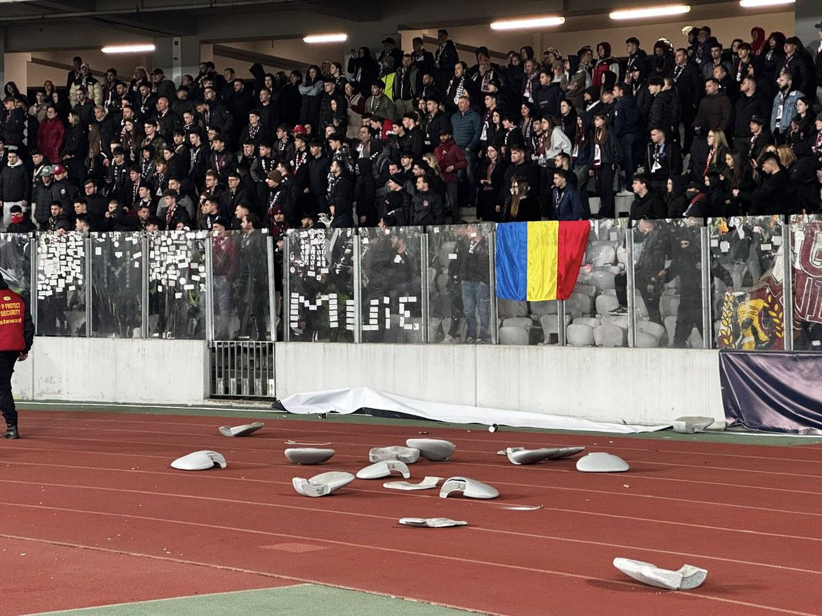 Dezastru pe Cluj Arena, după U Cluj - CFR // foto: Cristea Silviu (Facebook)