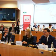 Nadia Comăneci în timpul discursului la Parlamentu European FOTO Ștefan Petre