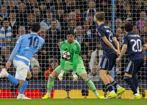 Modificare bizară în Manchester City - Real Madrid » Courtois, înlocuit la pauză