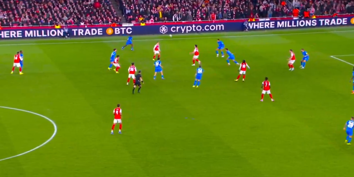 Gol senzațional în Arsenal - Leverkusen » Coechipierii și-au pus mâinile în cap