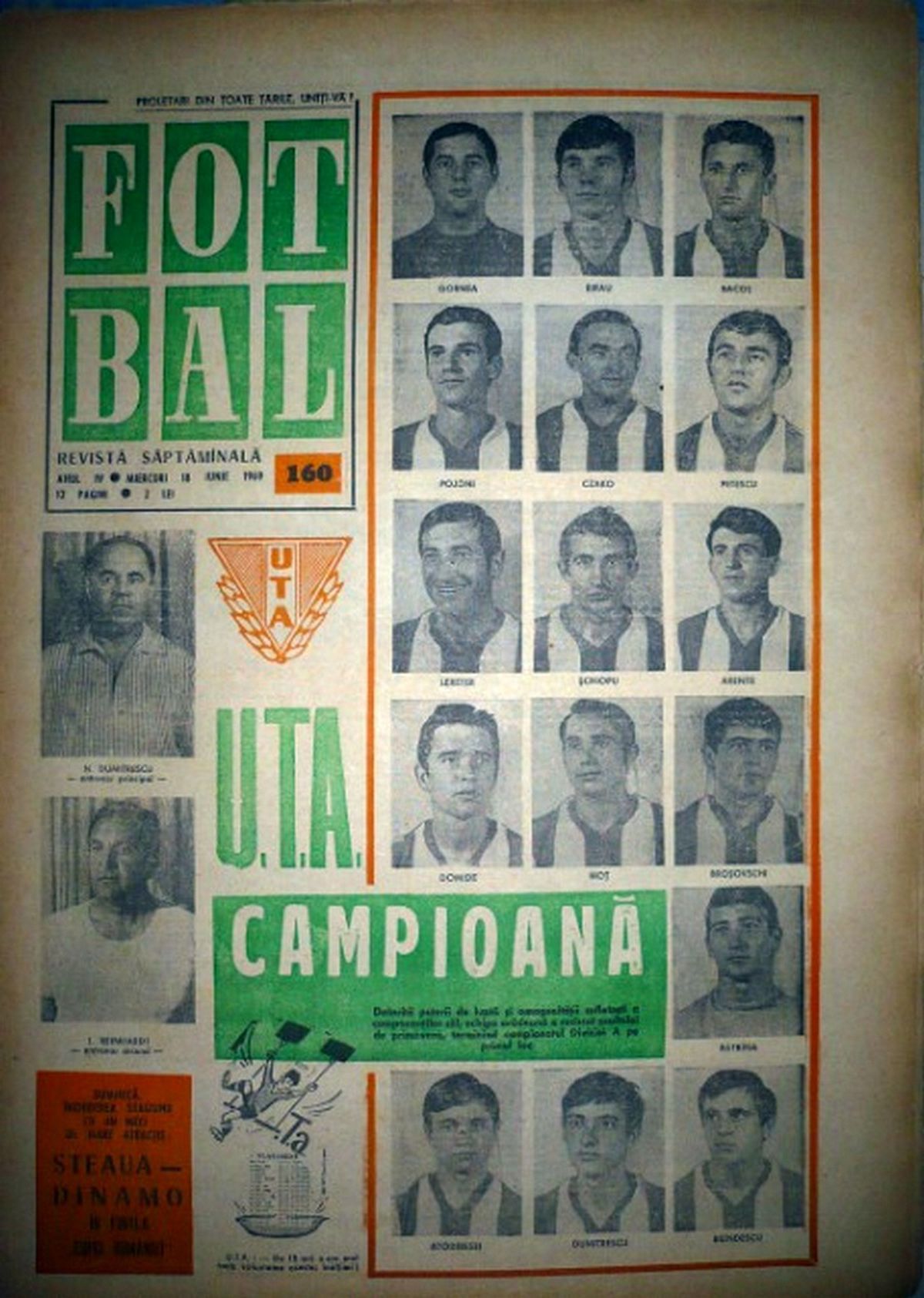 RETRO GSP. UTA împlinește azi 75 de ani. De ce Ioan Chirilă i-a zis „Bătrâna Doamnă” a României și de ce trupa arădeană a fost „a 8-a minune a lumii”