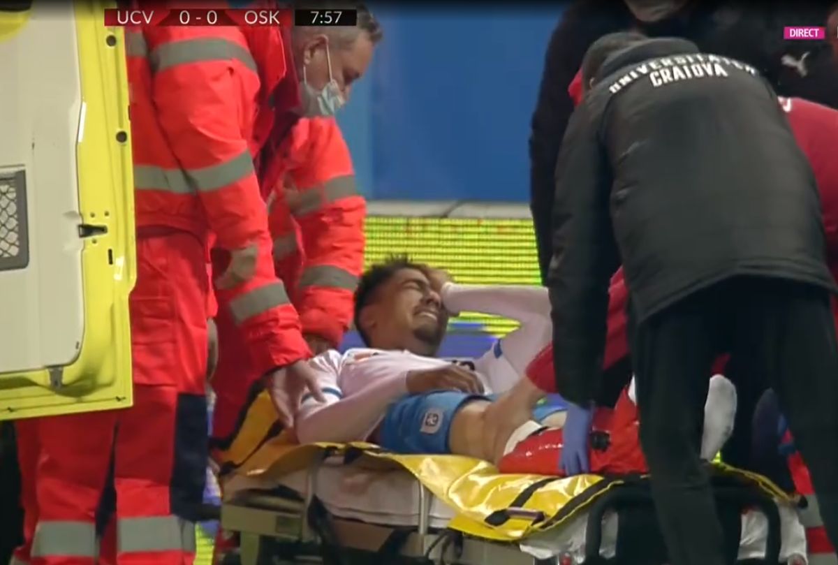 Oltenii s-au temut de ce e mai rău, după accidentarea din meciul cu Sepsi: GSP a aflat rezultatul radiografiei lui Baiaram