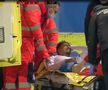 Meciul Craiova - Sepsi, primul al play-off-ului din Liga 1, a început cu o accidentare teribilă.