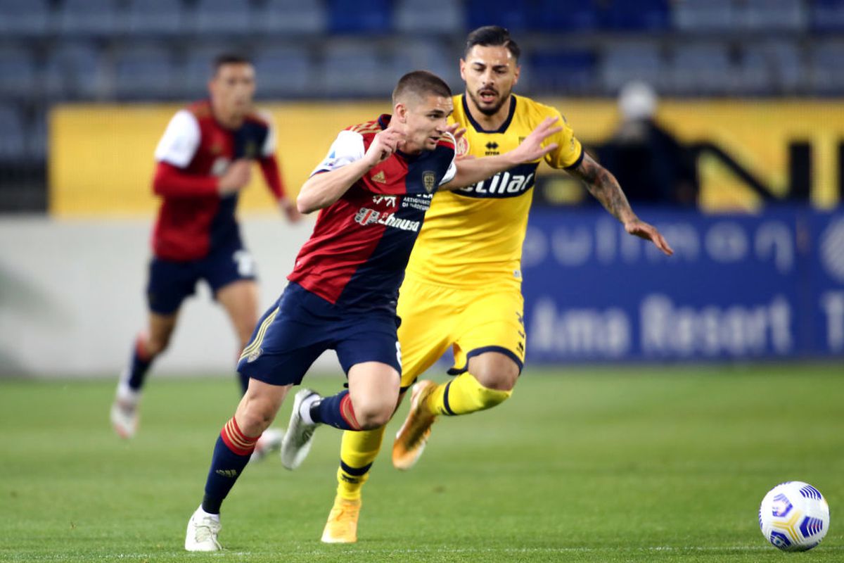 Cagliari - Parma 4-3 » Meci INCREDIBIL! Două goluri marcate în prelungiri + Răzvan Marin și Dennis Man au înscris