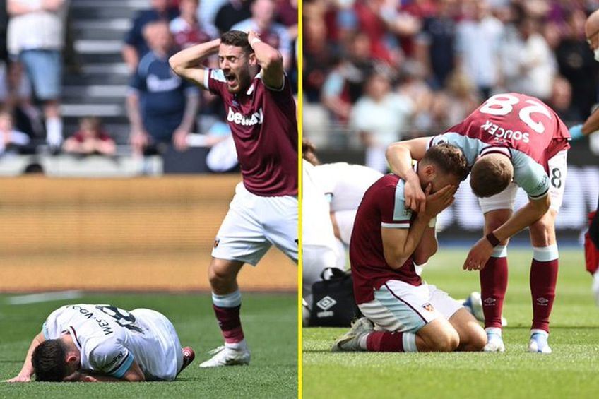 Ashley Westwood (32 de ani), mijlocașul lui Burnley, și-a rupt piciorul în prima repriză a meciului cu West Ham, din runda cu numărul 33 de Premier League.