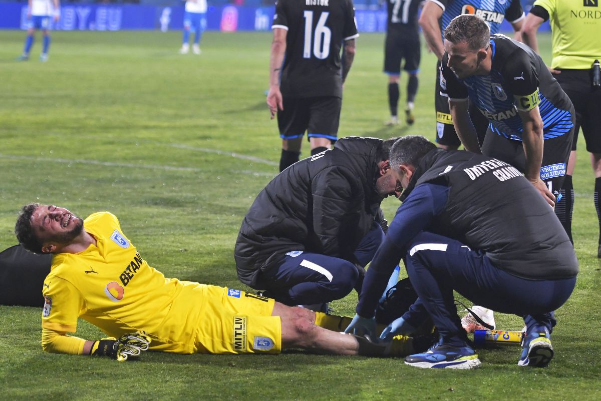 După meci, direct la spital » Pigliacelli, cusut de urgență după faultul suferit în meciul cu Farul