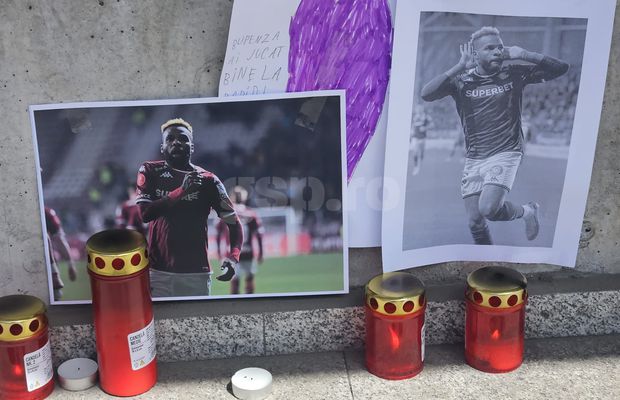 Gest emoționant în memoria lui Aaron Boupendza » Au redecorat toată încăperea: ce a apărut azi la stadionul Rapidului