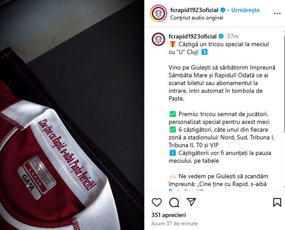 Rapidiștii lovesc din nou: gafă pe tricoul cu care îi ademenesc pe fani la stadion!