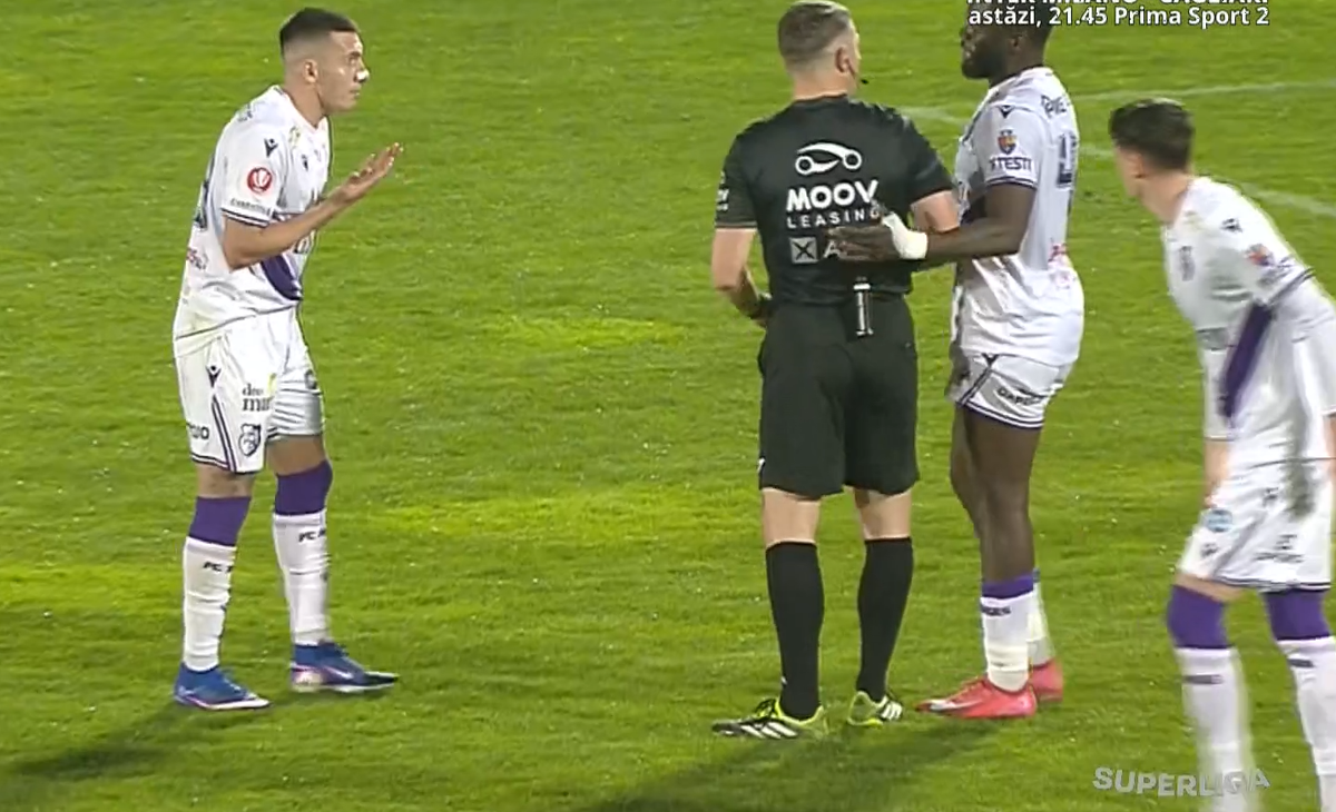 Fază ciudată la FC Argeș - CFR Cluj, cu Istvan Kovacs în prim-plan: „De ce mai dai cartonaș galben?”