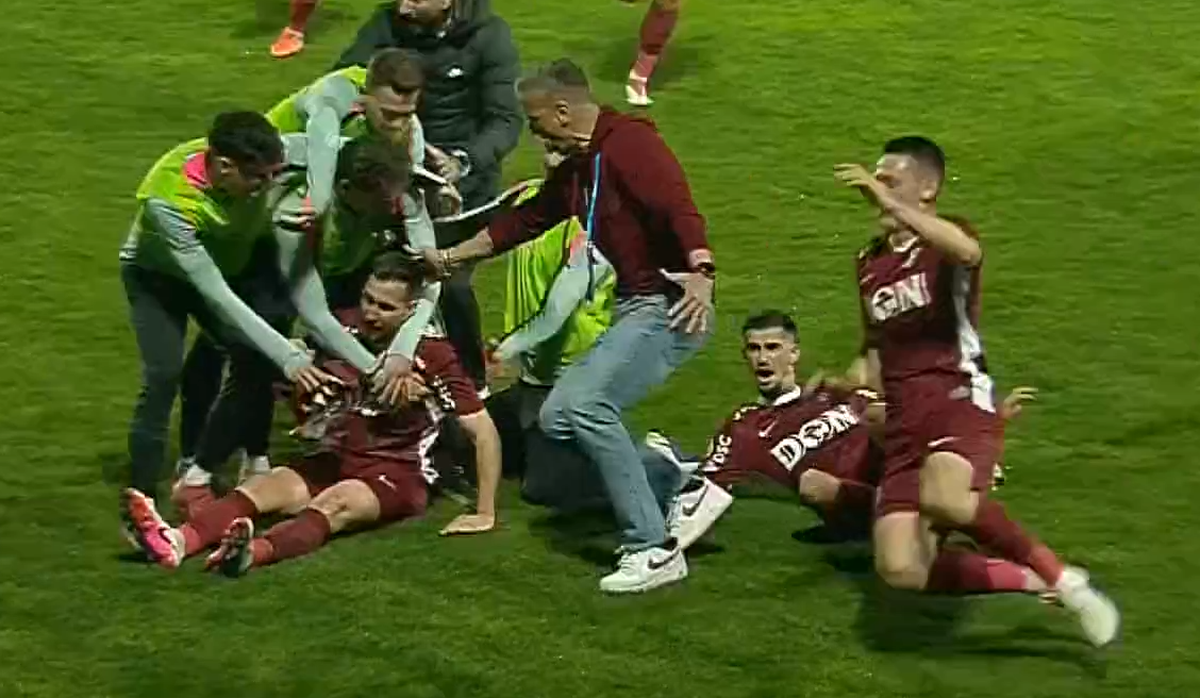 Când nimeni nu mai spera, Adrian Păun a adus victoria CFR -ului la Mioveni: Pancu a sprintat direct la eroul său