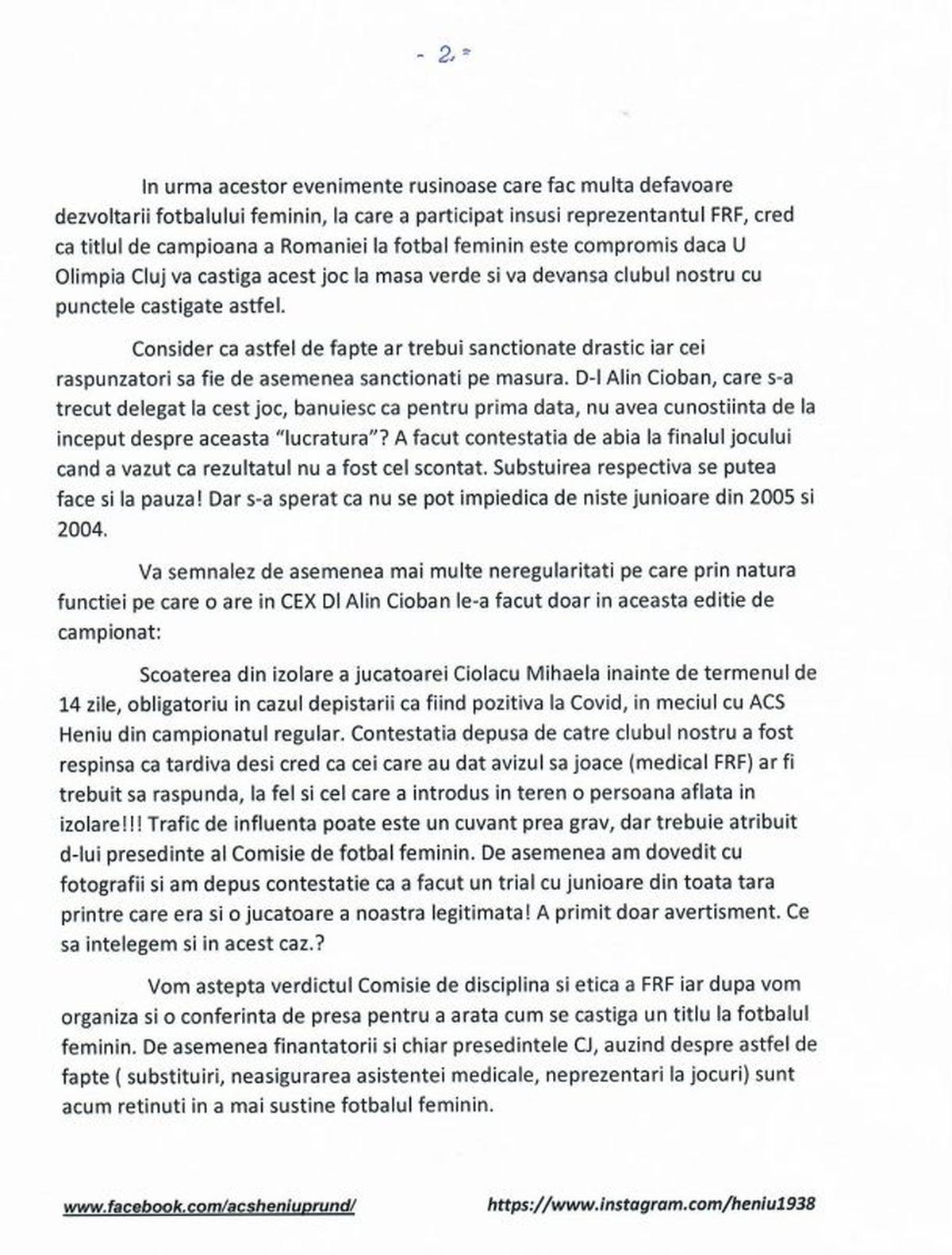 Și campionatul feminin decis la Comisii! » Acuzații de aranjament în lupta la titlu: „Mi-a zis: «I-am dat meciul Clujului fiindcă aveți o datorie față de mine»”. Ce spun părțile implicate