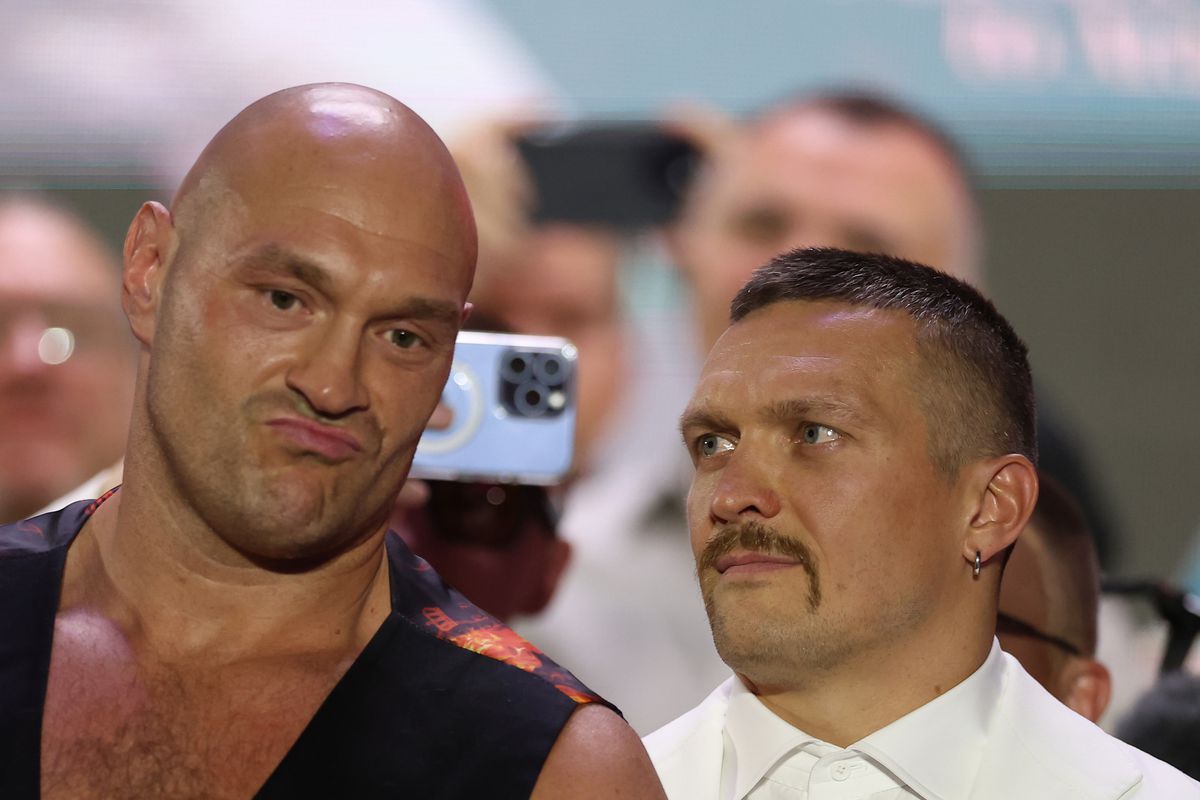 Tyson Fury - Oleksandr Usyk, imagini de la conferință